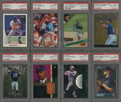 1990-2001 Assorted Brands Multi-Sports Rookie Cards PSA GEM MT 10 Collection (12 Different)